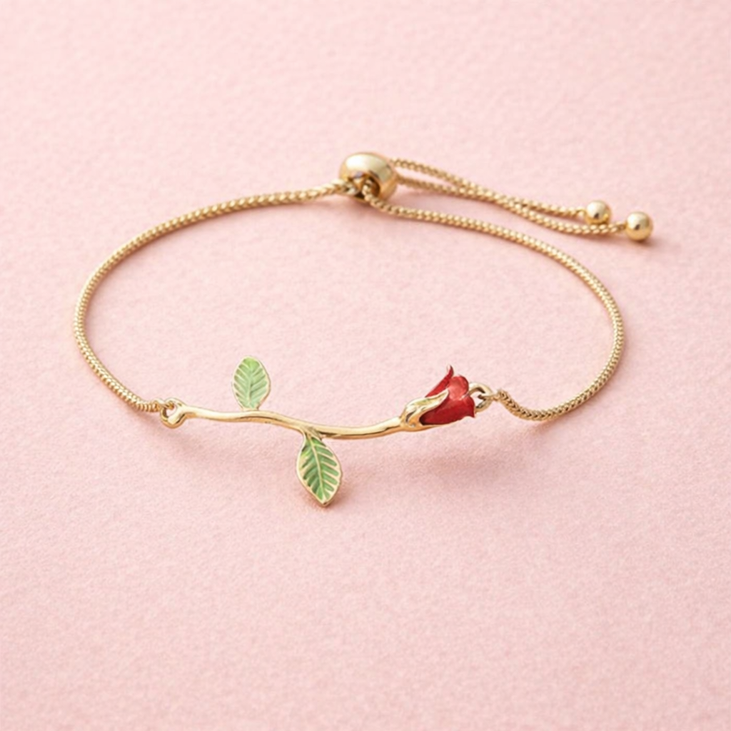Elegant Rose Flower Bracelet