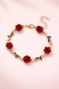 Scarlet Rose Gold Chain Bracelet