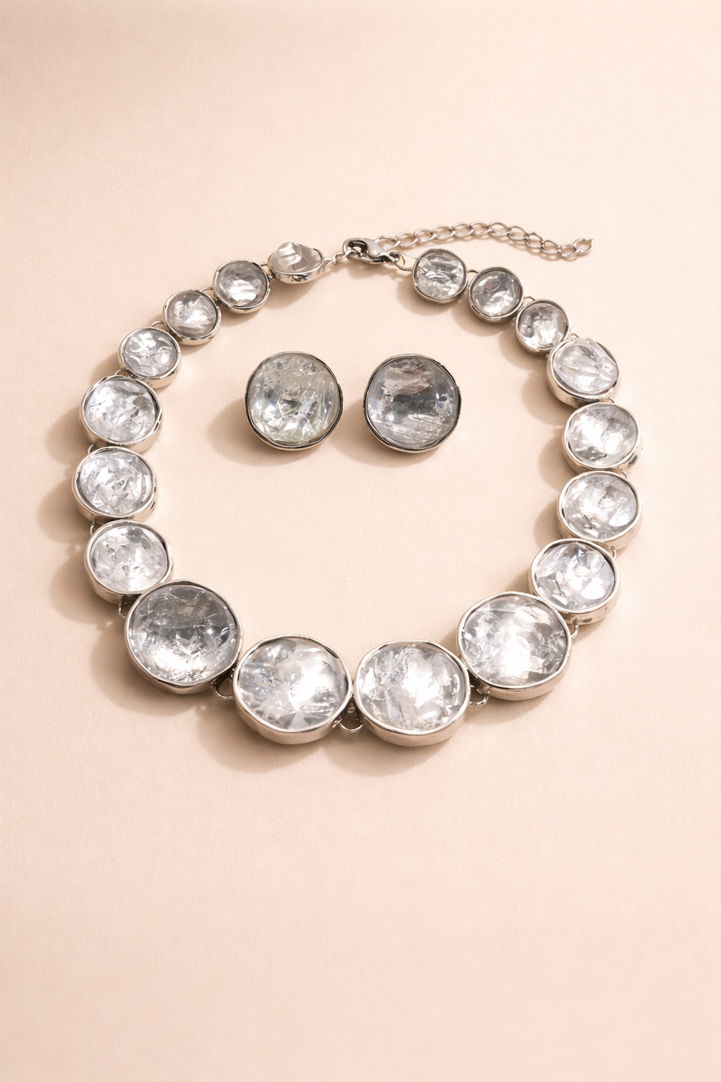 Resin Geometric Necklace Set