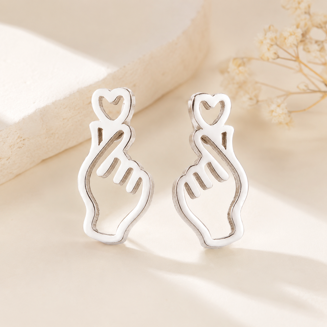 Korean Heart Studs