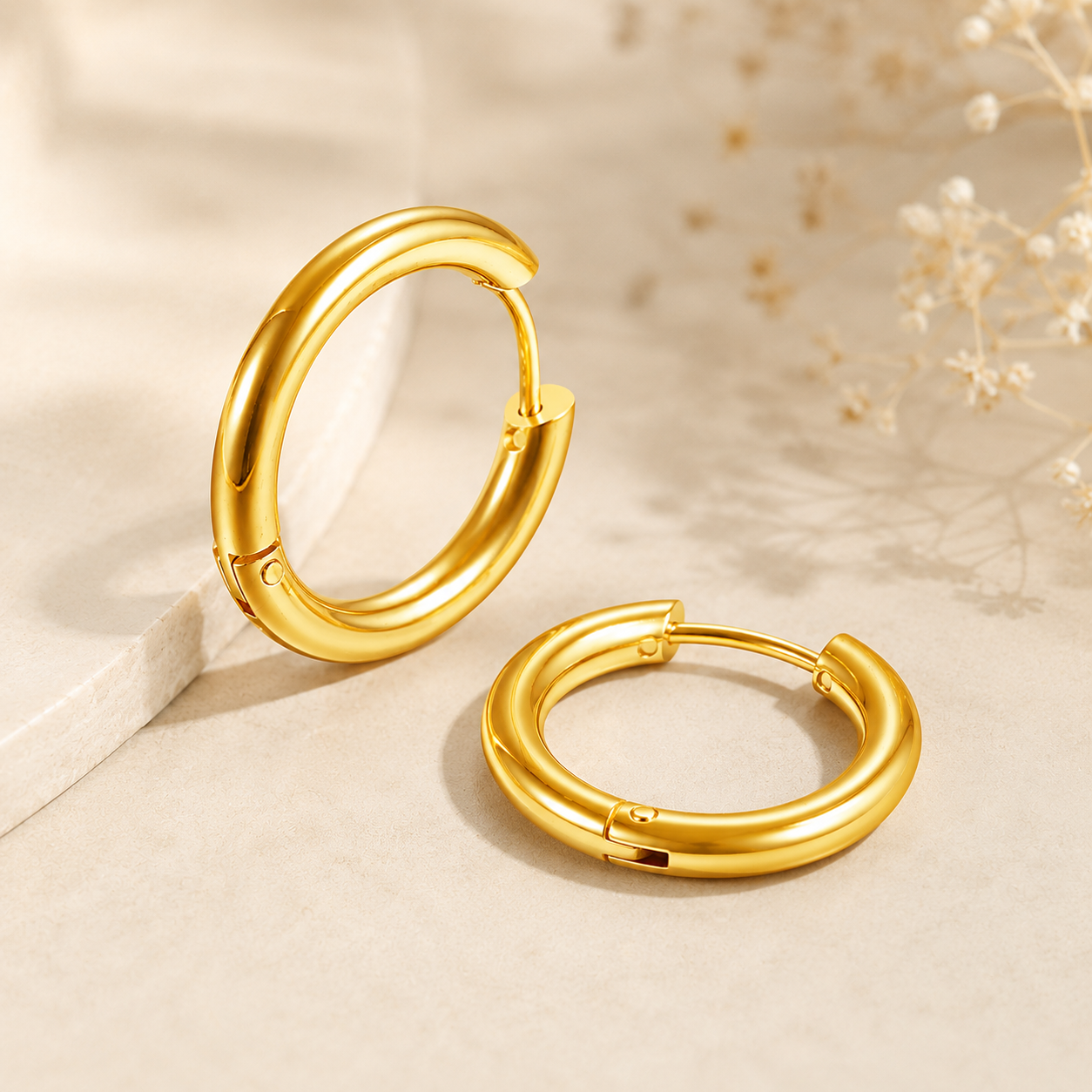 Golden Giggle Hoops