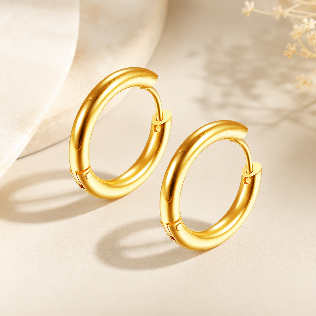 Golden Giggle Hoops