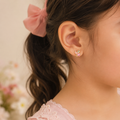 Pink Unicorn Heart Studs