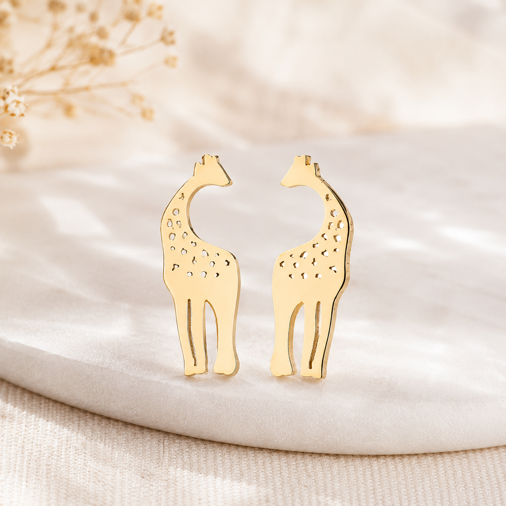 Golden Giraffe Studs