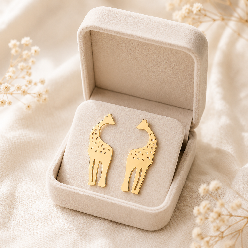 Golden Giraffe Studs