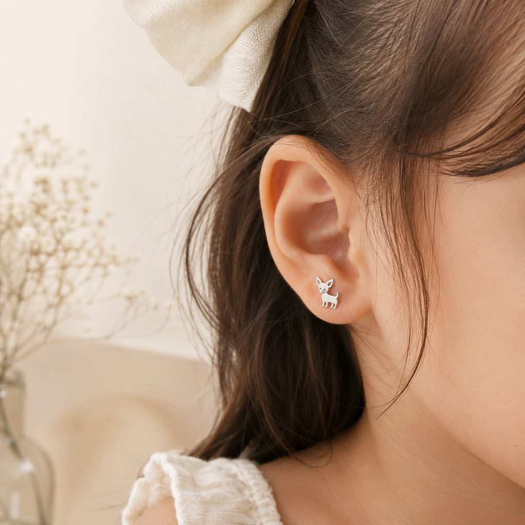 Chihuahua Kids Stud Earrings