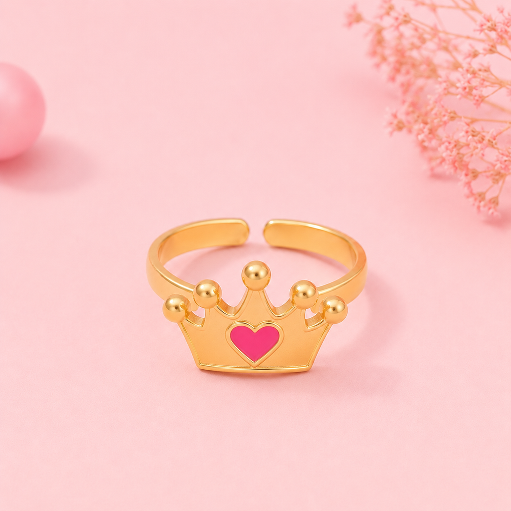 Princess Heart Crown Ring