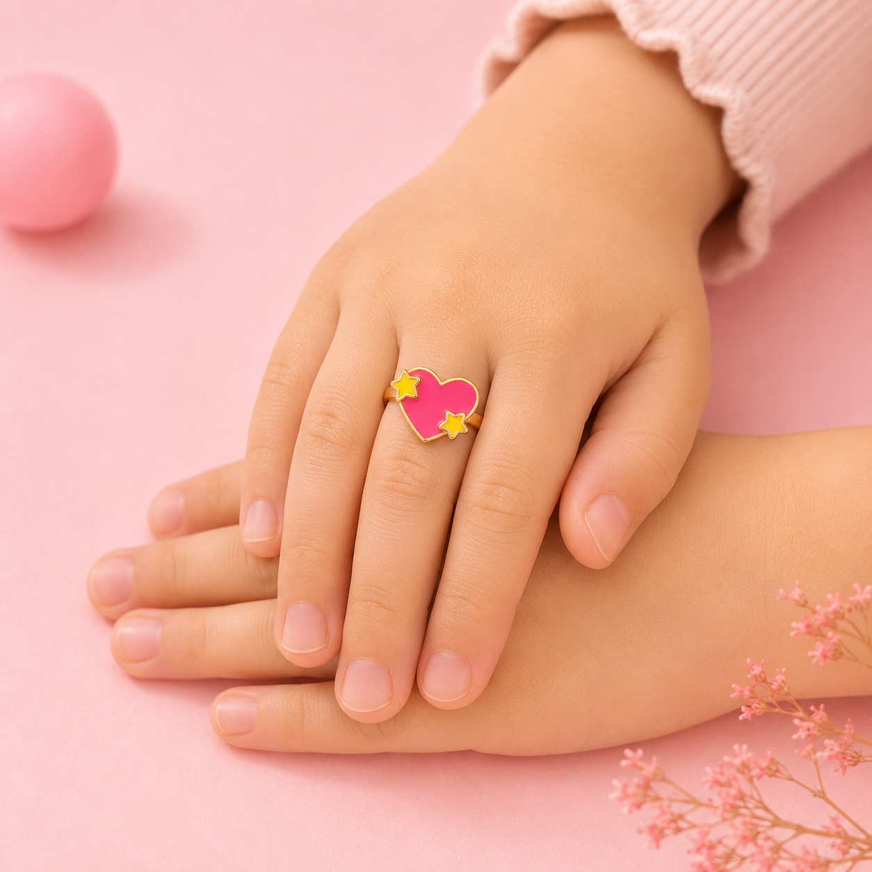 Starry Heart Kids Ring