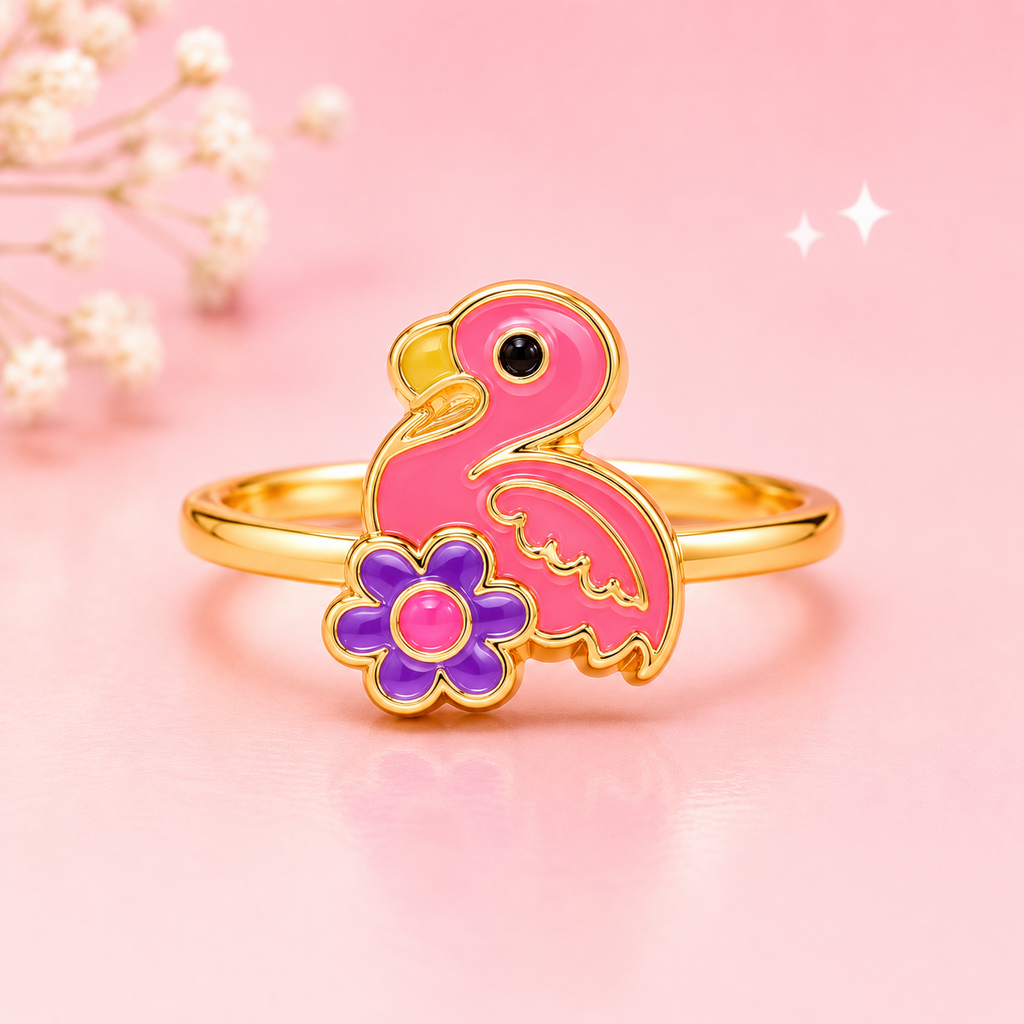 Flamingo Bloom Kids Ring