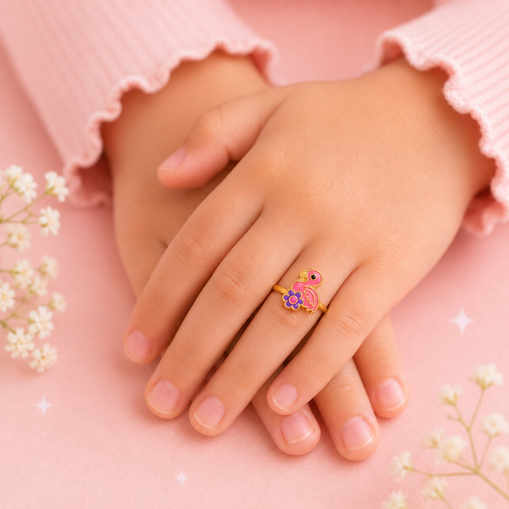 Flamingo Bloom Kids Ring