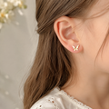 Golden Butterfly Studs
