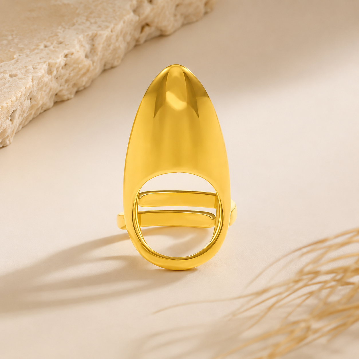 Golden Claw Nail Ring