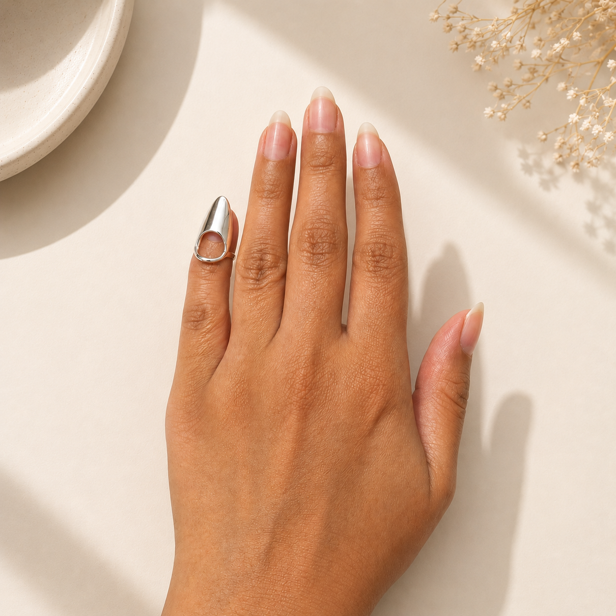 Silver Claw Nail Ring