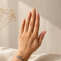 Crystal Halo Golden Nail Ring