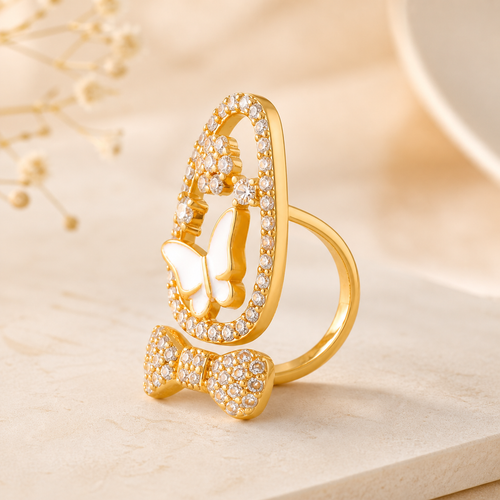 Butterfly Bow Nail Ring