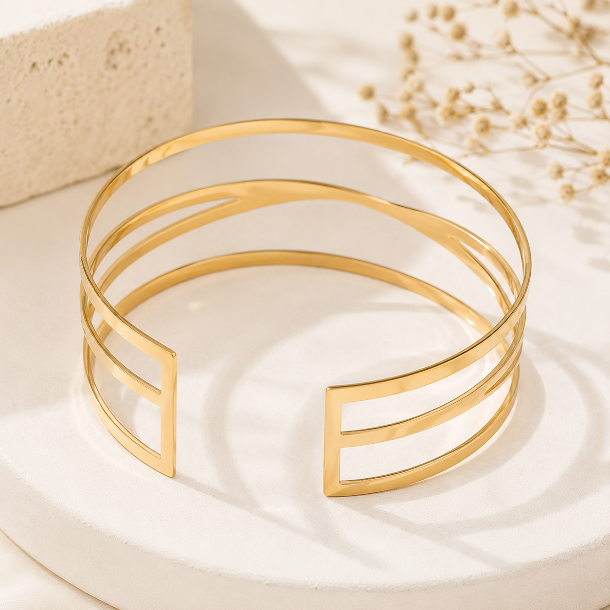 Golden Orbit Arm Cuff