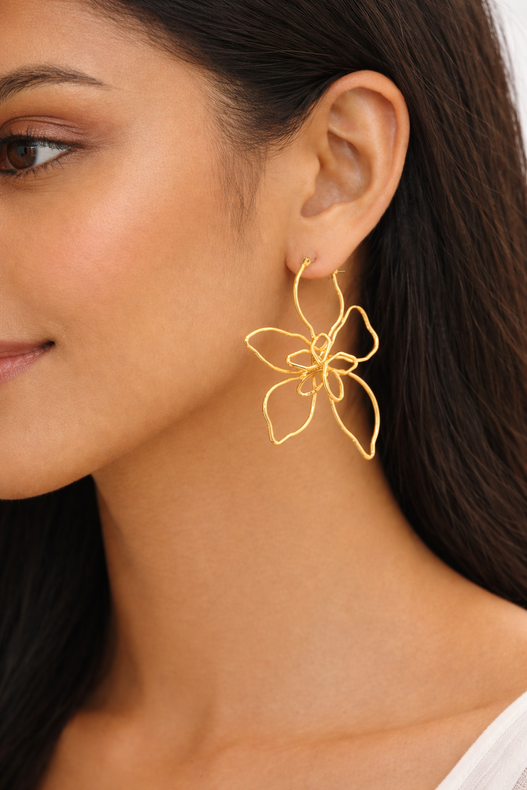 Golden Bloom Hoops