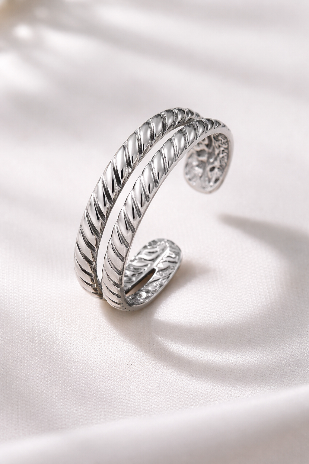 Twisted Silver Toe Ring
