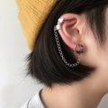 Non-Piercing Silver Chain Earrings