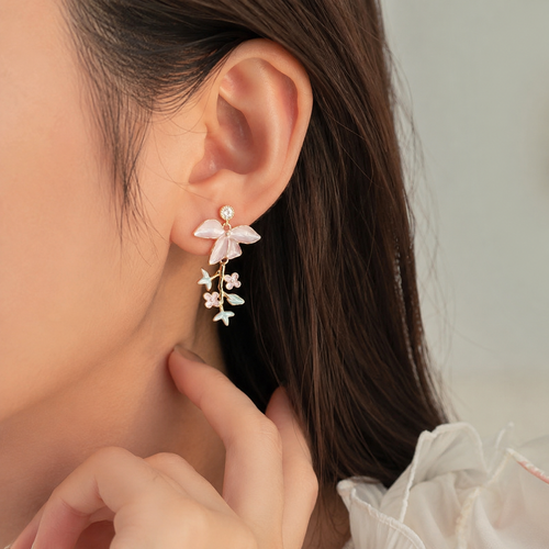 Blush Blossom Drop Earrings