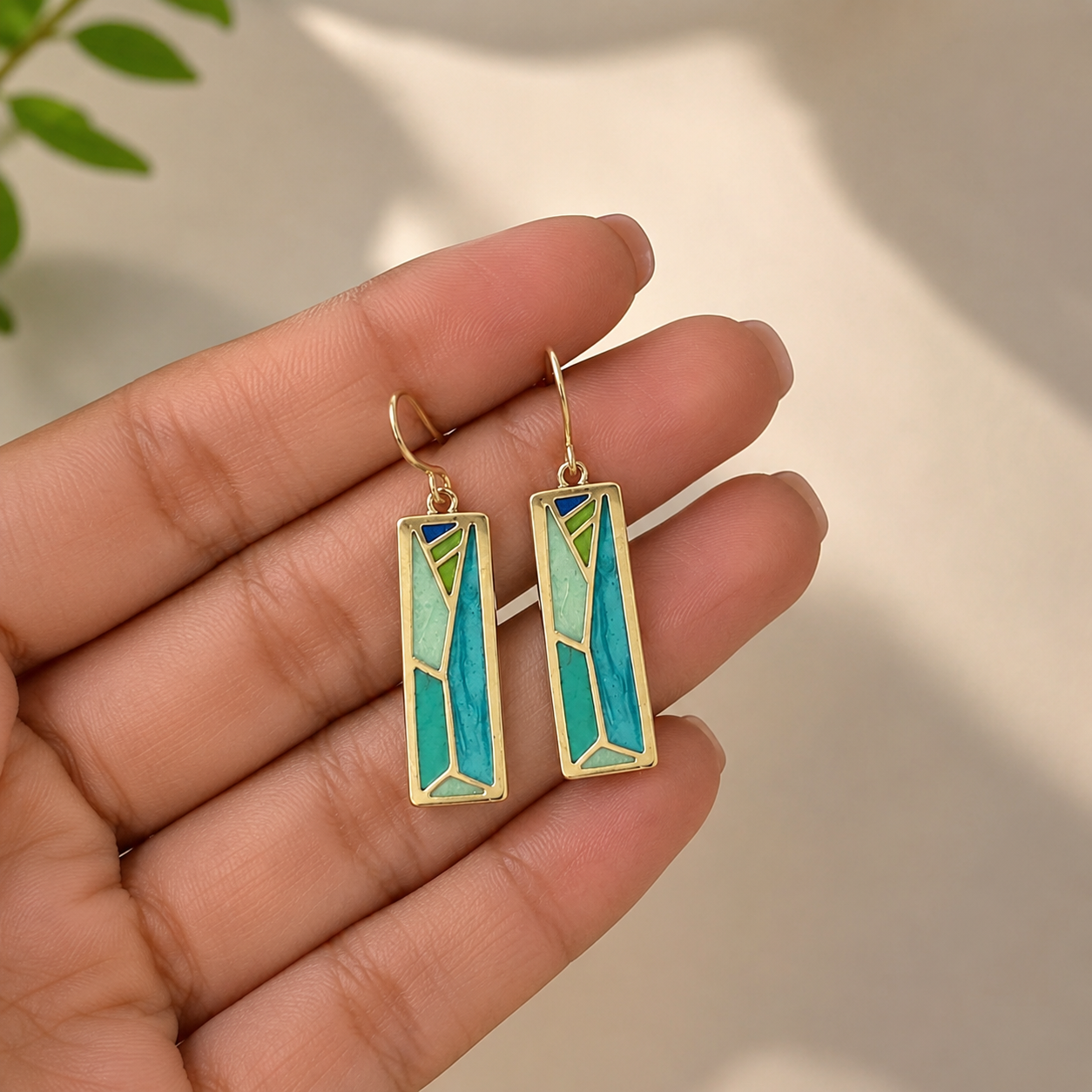 Turquoise Mosaic Earrings