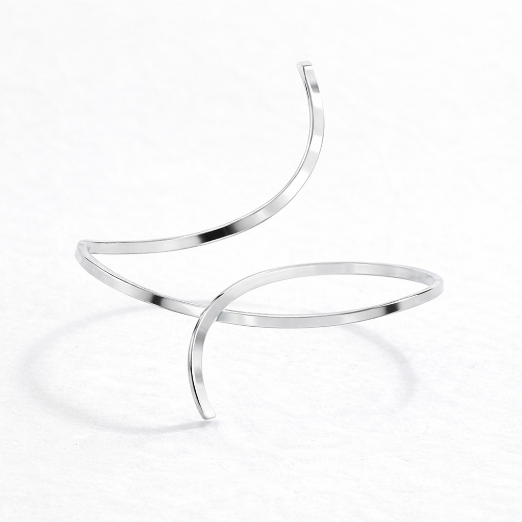 Silver Crescent Wrap Anklet