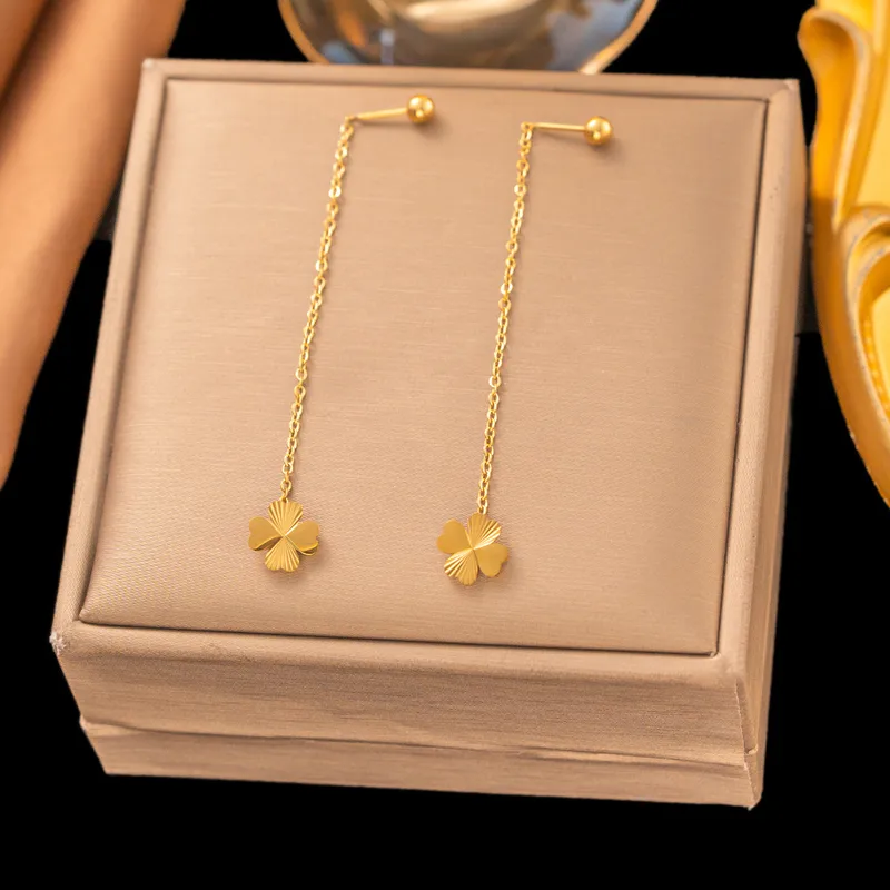 Lucky Clover Drop Earrings